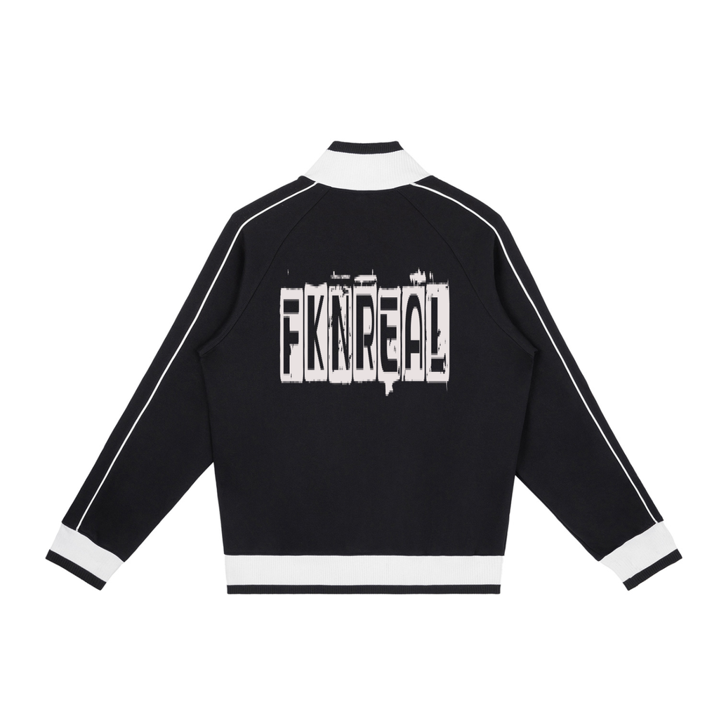 Color Block Raglan Sleeve Zip Track Jacket